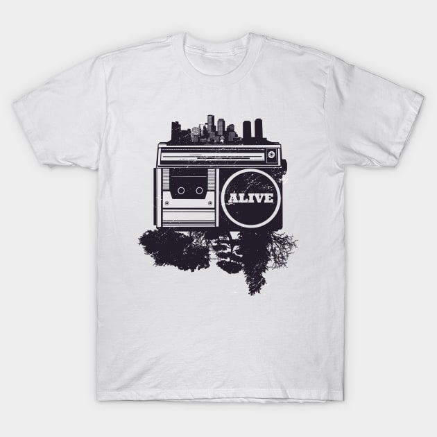 Cool hip hop city skyline T-Shirt by LR_Collections